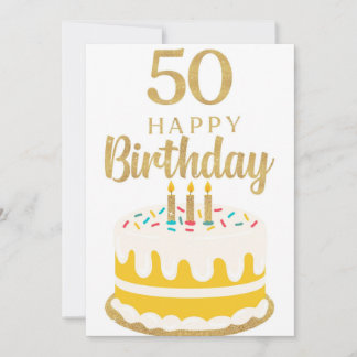 Grußkarte zum 50. Geburtstag Einladung