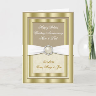 Grußkarte zum 50. Hochzeitstag Karte