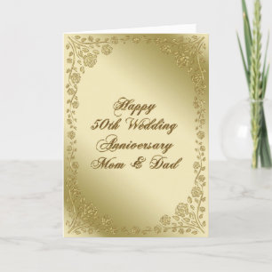 Grußkarte zum 50. Hochzeitstag Karte