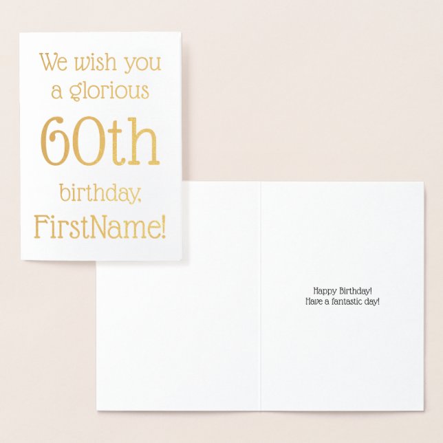 Grußkarte zum 60. Geburtstag Folienkarte (Anzeige)