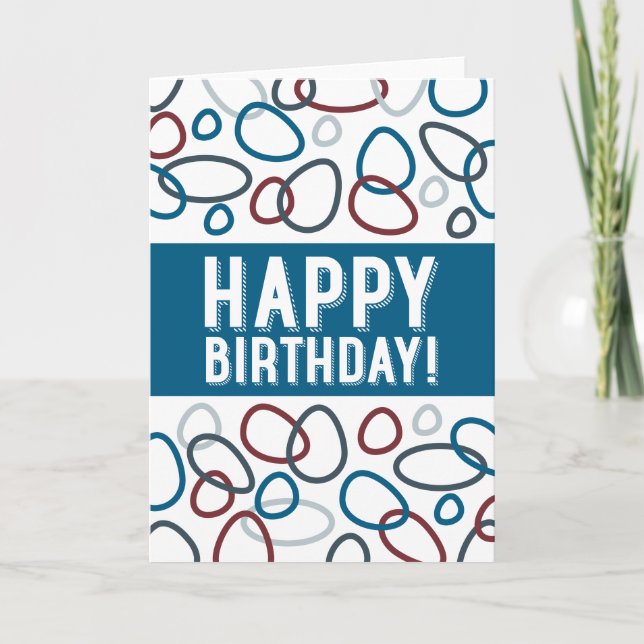 Grußkarte zum Geburtstag der Ovalen Karte (Vorderseite)