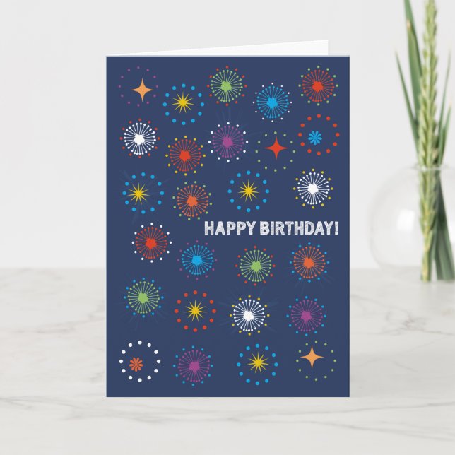 Grußkarte zum Geburtstag eines Feuerwerks Karte (Vorderseite)