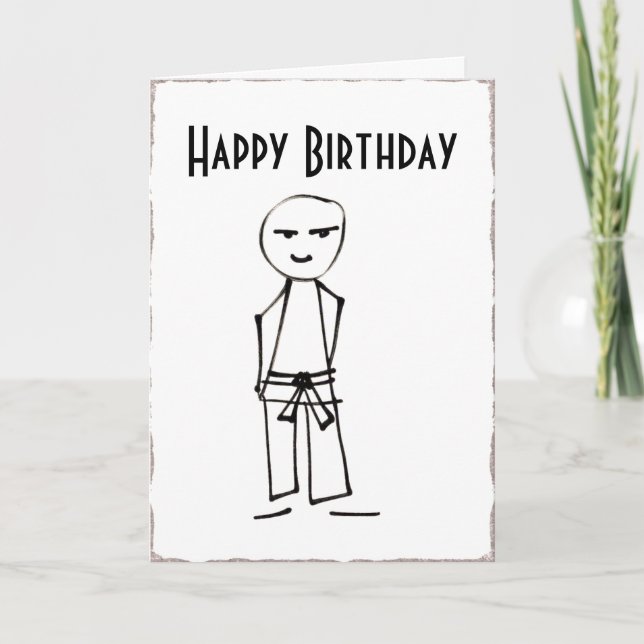 Grußkarte zum Geburtstag Judoka Karte (Vorderseite)