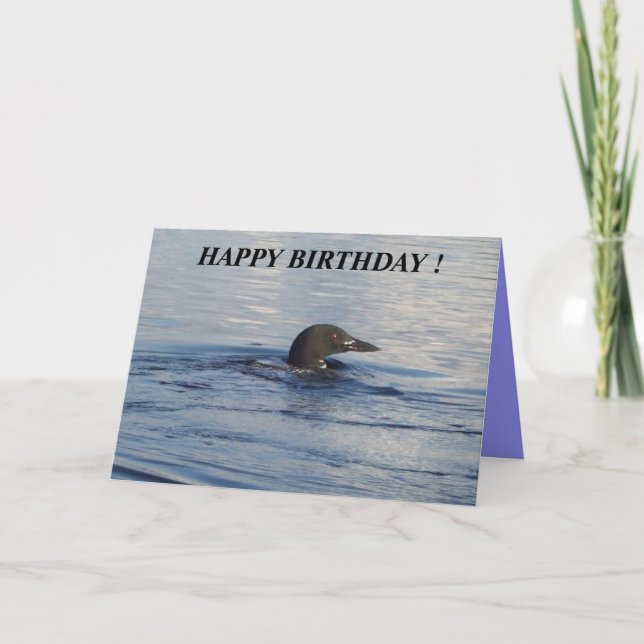 Grußkarte zum Geburtstag Loon Karte (Vorderseite)