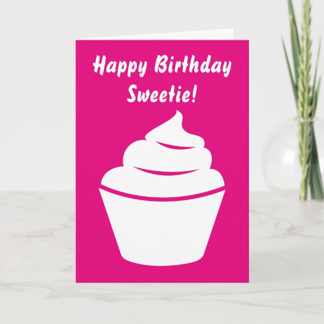 Grußkarte zum Geburtstag mit Cupcake-Design Karte (Vorderseite)
