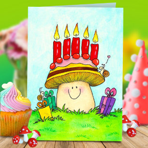 Grußkarte zum Geburtstag Pilzsaal Dankeskarte