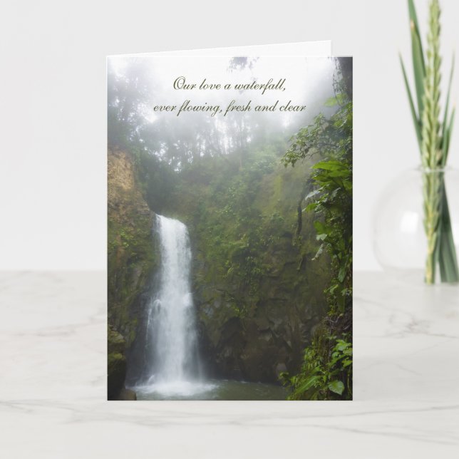 Grußkarte zum Jubiläum des Wasserfalls Karte (Vorderseite)