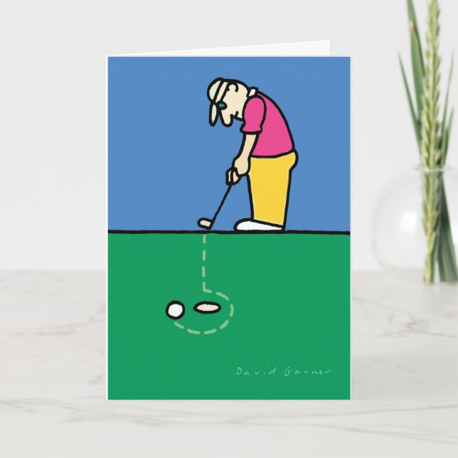 Grußkarte zum Thema Golf Karte (Vorderseite)