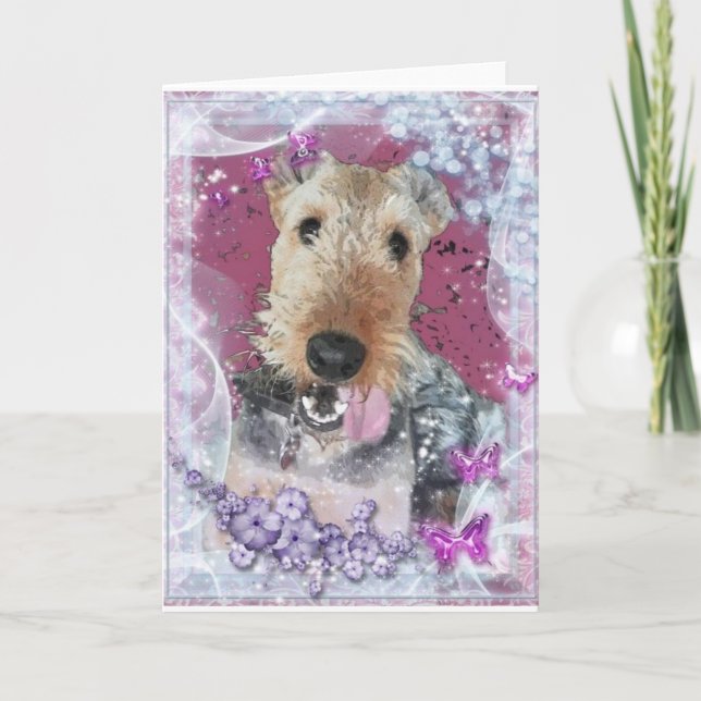 Grußkarten Airedales Terrier Karte (Vorderseite)