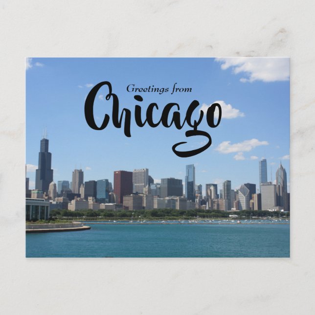 Grußkarten aus Chicago Downtown Postkarte (Vorderseite)