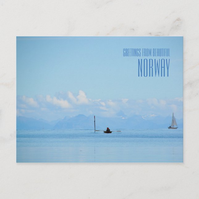 Grußkarten aus dem Norwegischen Ozean Postkarte (Vorderseite)