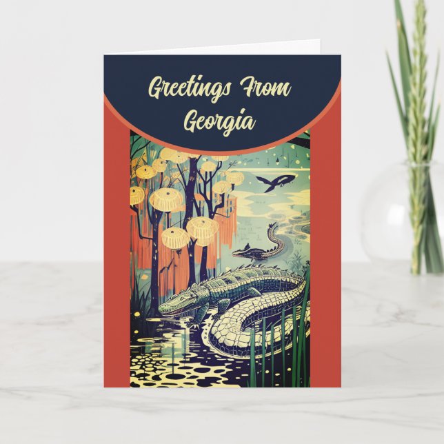 Grußkarten aus Georgia individuell anpassbare Küns Karte (Vorderseite)
