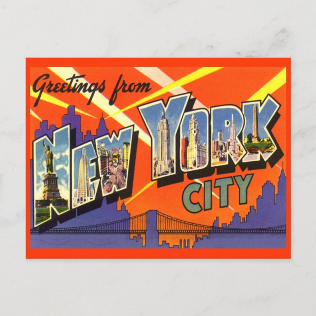 Grußkarten aus New York City Postkarte (Vorderseite)