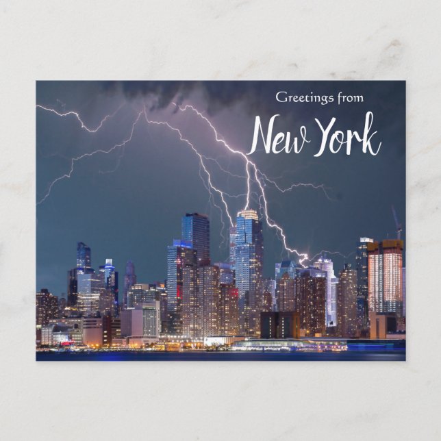 Grußkarten aus New York City Skyline Postkarte (Vorderseite)