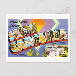 Grußkarten aus South Carolina im Vintage-Stil Postkarte