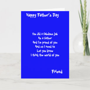 Grußkarten des Freundes-Vaters Karte