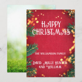Grußkarten Frohe Weihnachts-Rote Weihnachtskarte Einladung