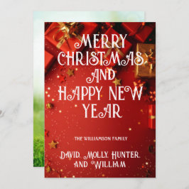 Grußkarten Frohe Weihnachts-Rote Weihnachtskarte Einladung
