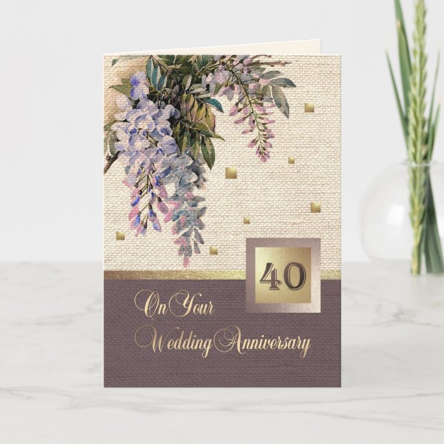 Grußkarten für das 40. Hochzeitstag Karte (Vorderseite)