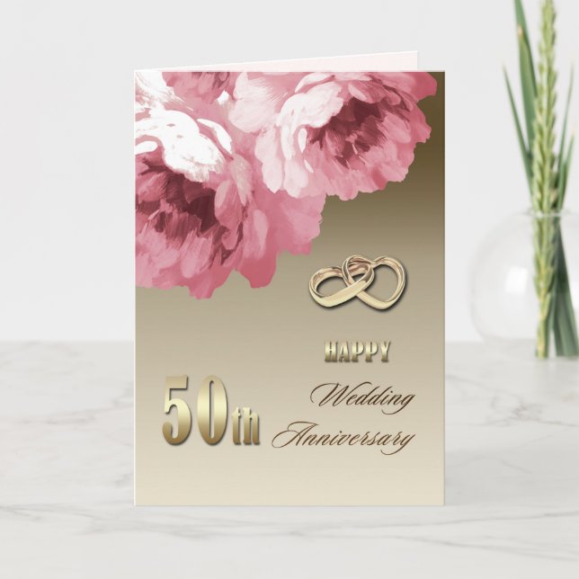 Grußkarten für das 50. Hochzeitstag Karte (Vorderseite)