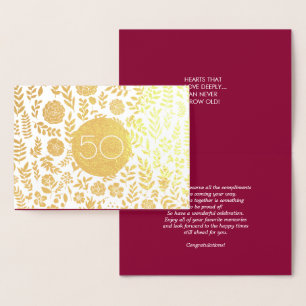 Grußkarten für das 50. Jubiläum Folienkarte