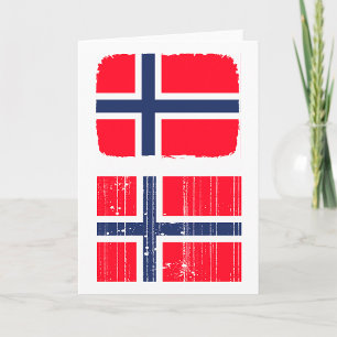 Grußkarten für die norwegische Flagge Karte