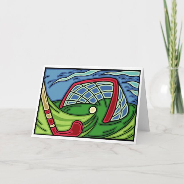 Grußkarten für Feldhockey Karte (Vorderseite)