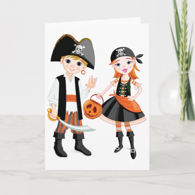 Grußkarten für Piraten Karte (Vorderseite)
