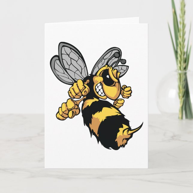 Grußkarten für sehr wütende Bienen Karte (Vorderseite)