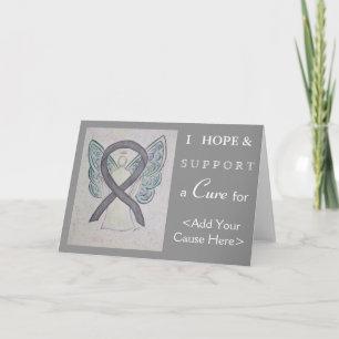 Grußkarten für Silberne Awareness Ribbon Angel Art Karte