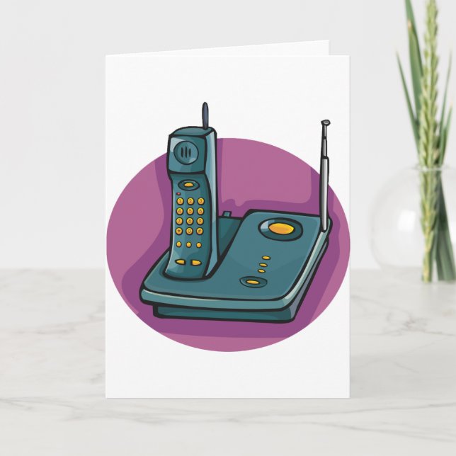 Grußkarten für Telefon und Anrufbeantworter Karte (Vorderseite)