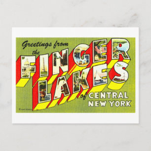 Grußkarten im Vintage-Stil aus Finger Lakes, New Y Postkarte
