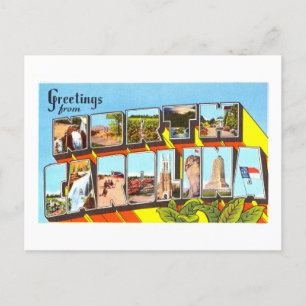 Grußkarten im Vintage-Stil aus North Carolina Postkarte