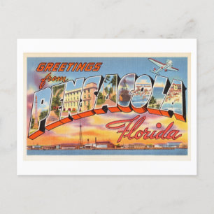 Grußkarten im Vintage-Stil aus Pensacola, Florida Postkarte