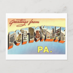 Grußkarten im Vintage-Stil aus Pottsville, Pennsyl Postkarte