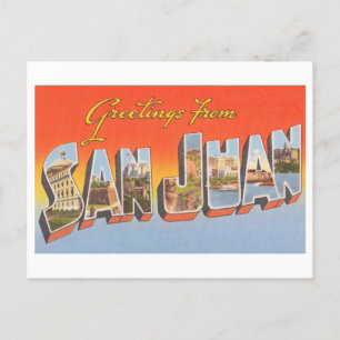 Grußkarten im Vintage-Stil aus San Juan, Puerto Ri Postkarte