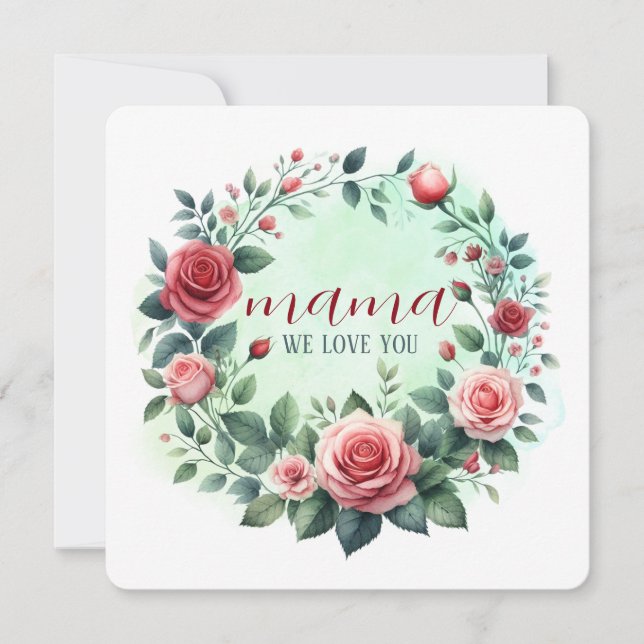 Grußkarten Kunstdrucken "mama we Liebe you" Karte (Vorderseite)