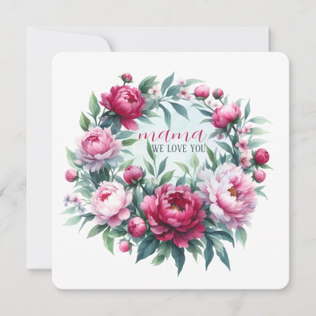 Grußkarten Kunstdrucken "mama we Liebe you" Tonhöh Karte (Vorderseite)