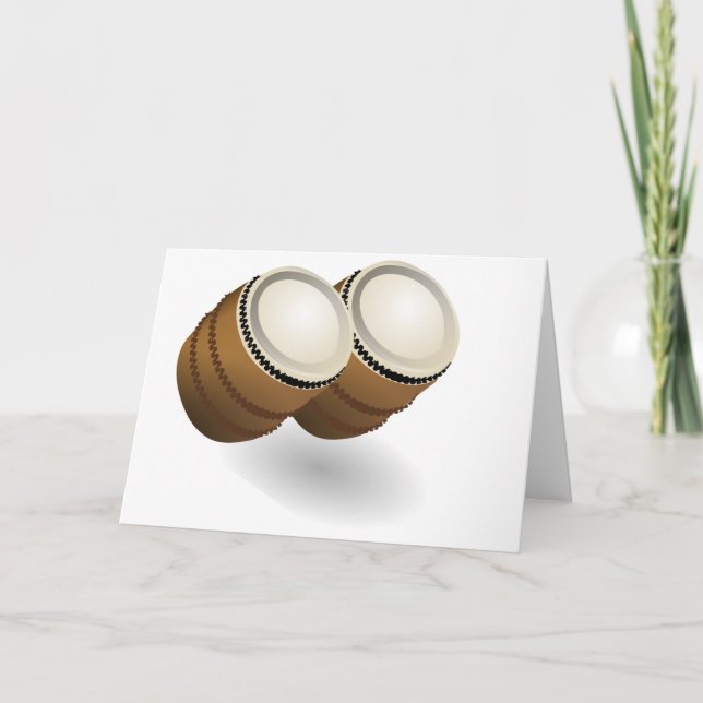 Grußkarten mit zwei Bongos Karte (Vorderseite)