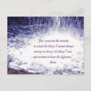 Grußkarten Serenity Gebet auf Wasserfällen Postkarte