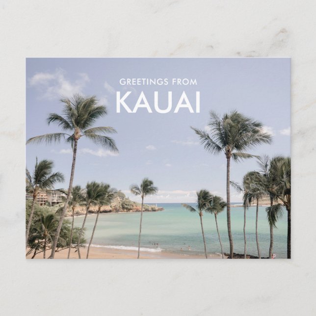 Grußkarten von Kauai Beach Postcard Postkarte (Vorderseite)