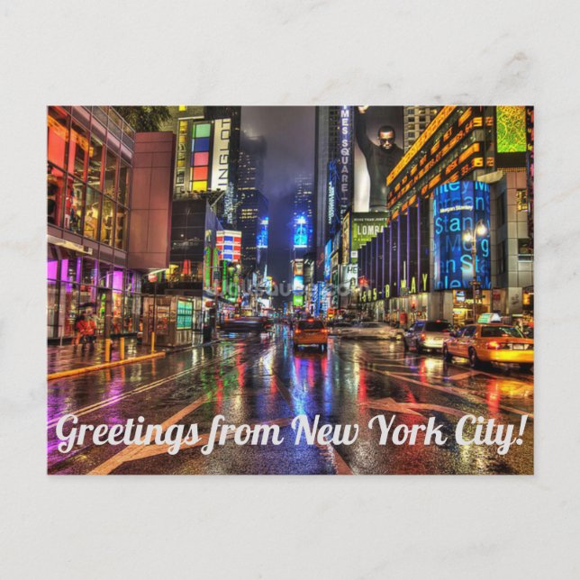 Grußkarten von New York City Times Square Postkarte (Vorderseite)