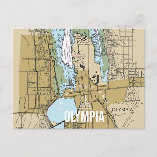 Grußkarten von Olympia WA Postkarte (Vorderseite)