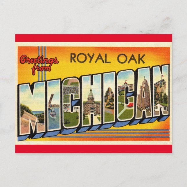 Grußkarten von Royal Oak Michigan Postkarte (Vorderseite)