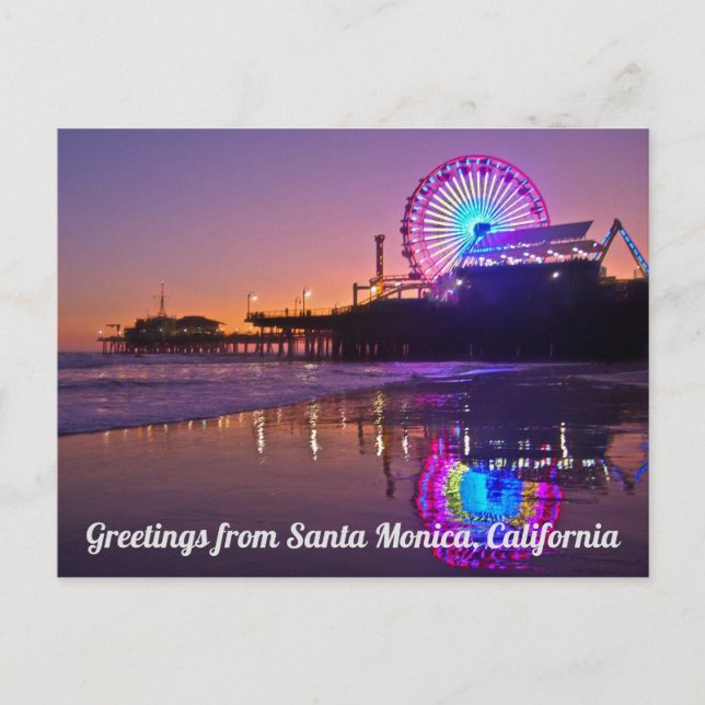 Grußkarten von Santa Monica, Kalifornien Postkarte (Vorderseite)