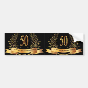 Grußkarten zum 50. Hochzeitstag Autoaufkleber