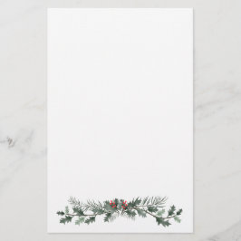 Grußmistelzweig der frohen Weihnachten und Briefpapier