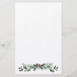 Grußmistelzweig der frohen Weihnachten und Briefpapier
