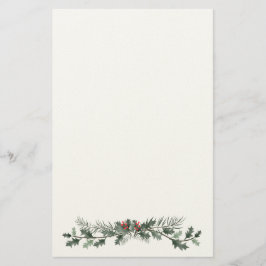 Grußmistelzweig der frohen Weihnachten und Briefpapier