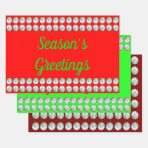 Grußpapier der Saison 3-Pack Geschenkpapier Set